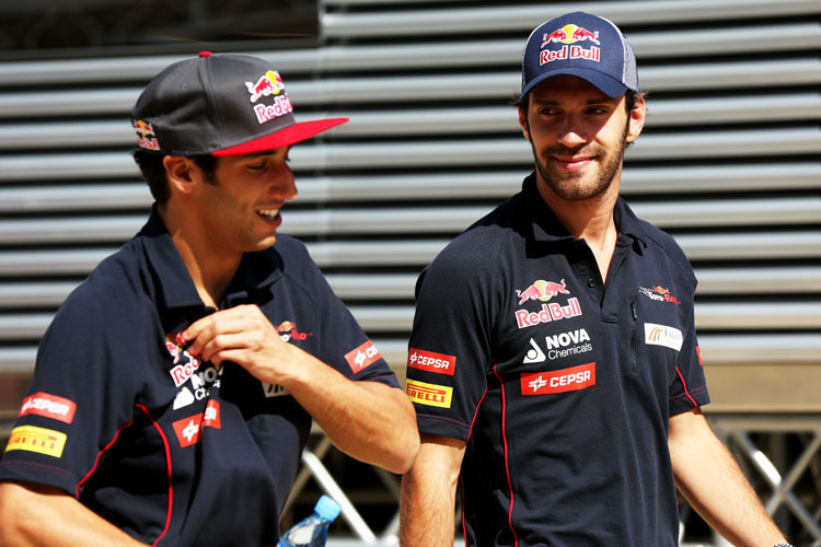 Es wird eng: Welcher der beiden Toro-Rosso-Piloten Daniel Ricciardo und Jean-Eric Vergne steigt auf und wer darf bleiben?