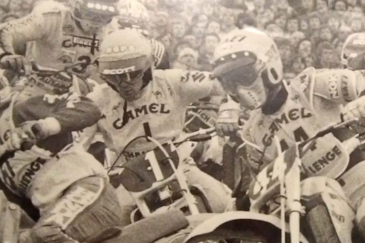 Harry Everts (#1) beim Start in Valkenswaard 1981