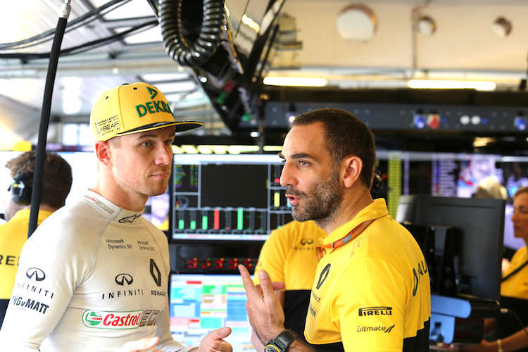 Nico Hülkenberg mit Cyril Abiteboul