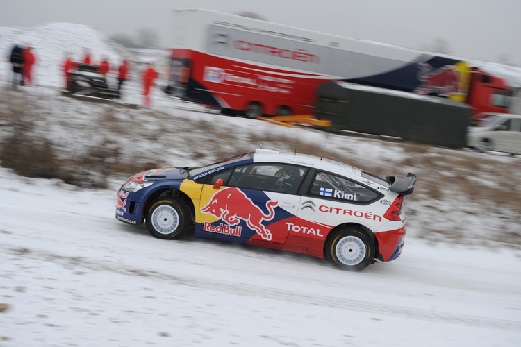 Räikkönen bei seinem ersten Test im Citroën C4