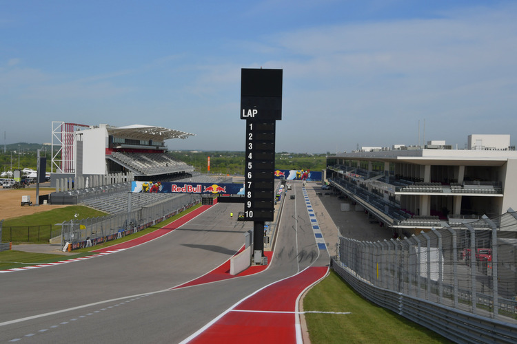 Der Circuit of the Americas: Einige Teams trafen verspätet ein