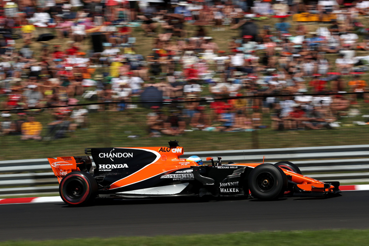 Auch Fernando Alonso darf mit einem überarbeiteten Honda-Motor in Spa angreifen
