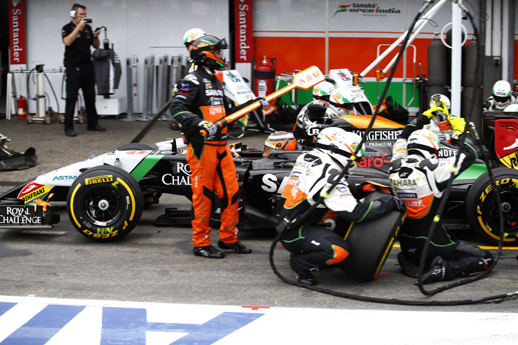 Nico Hülkenberg holte sich in seinem Heimrennen auf dem Hockenheimring nur zwei Mal frische Reifen