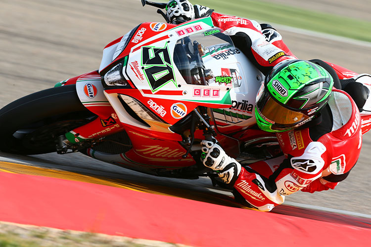 Eugene Laverty auf seiner Aprilia