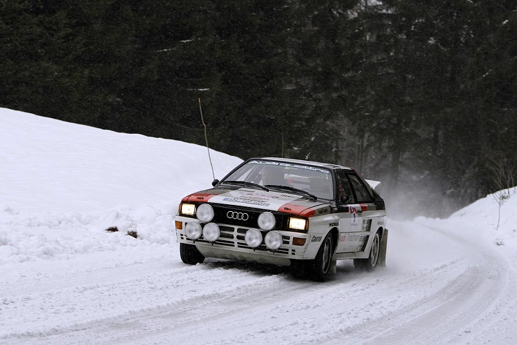 Walter Röhrl im Audi Quattro