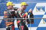 Das Podest: Brad Binder (links) mit Sieger Oliveira