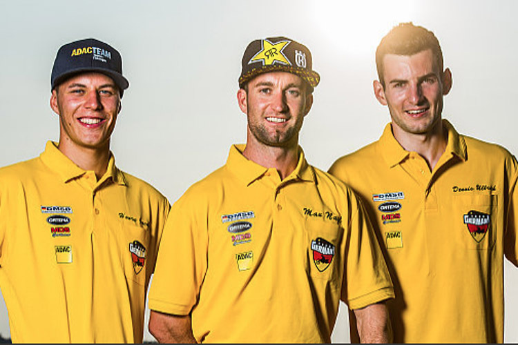 Team Germany startet 2017 wieder mit Henry Jacobi, Max Nagl und Dennis Ullrich (v.l.n.r)