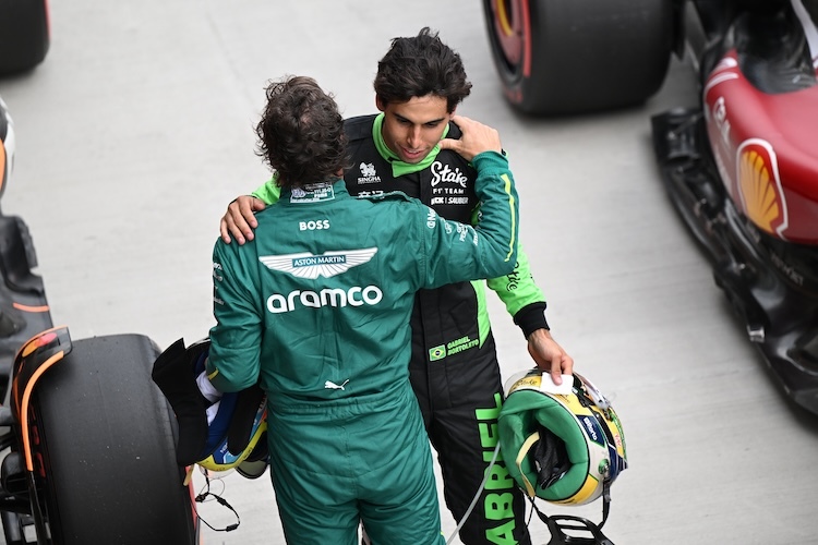 Fernando Alonso und Gabriel Bortoleto