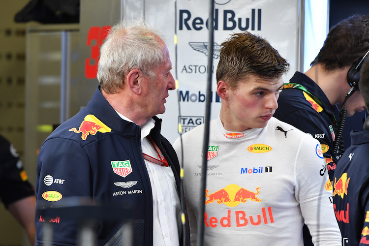 Helmut Marko mit Max Verstappen