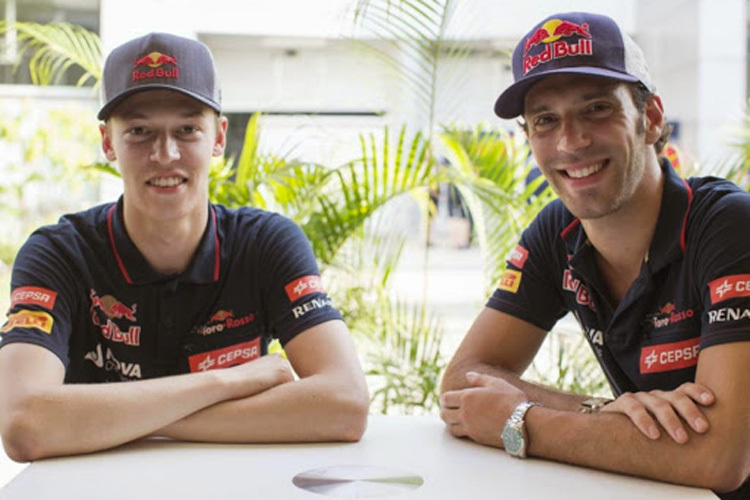 Daniil Kvyat und Jean-Eric Vergne