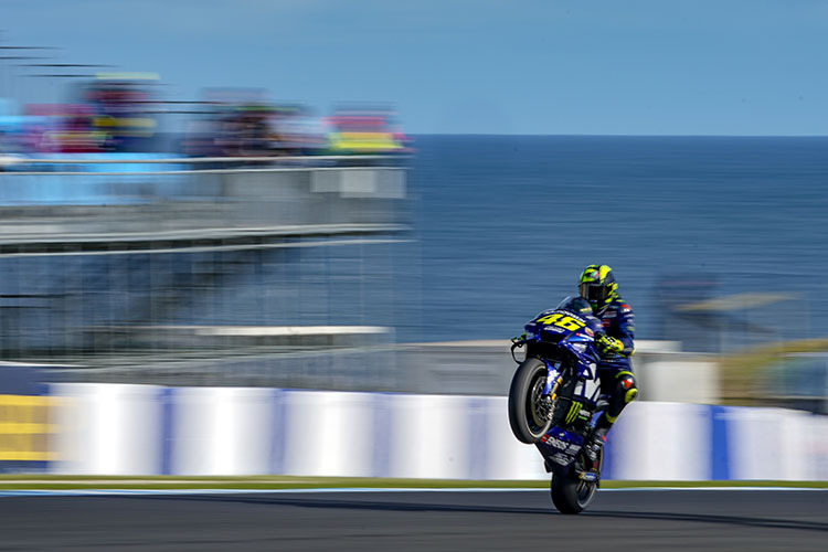 Valentino Rossi auf der malerisch gelegenen Phillip-Island-Piste