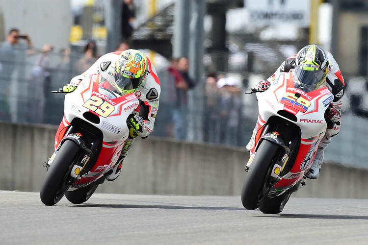 Mugello-GP 2014: Andrea Iannone (29, daneben Yonny Hernandez) fuhr 349,6 km/h