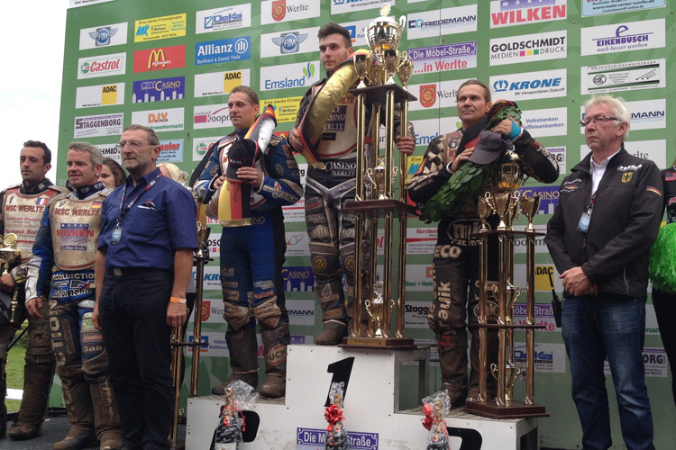 Deutsches Podium in Werlte: Tebbe, Huckenbeck und Kröger (v.l.)