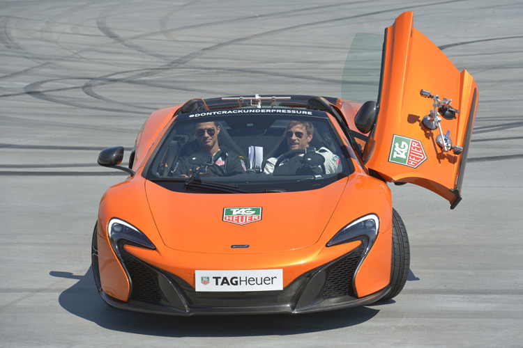 Jenson Button mit Cristiano Ronaldo in Jarama