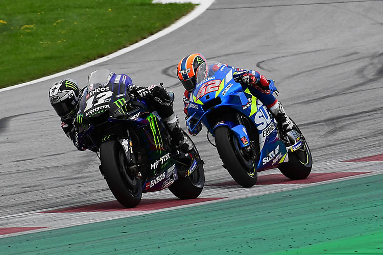 Maverick Vinales vor Alex Rins