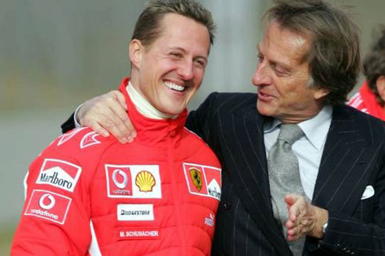 Michael Schumacher mit Ferrari-Chef Luca Montezemolo