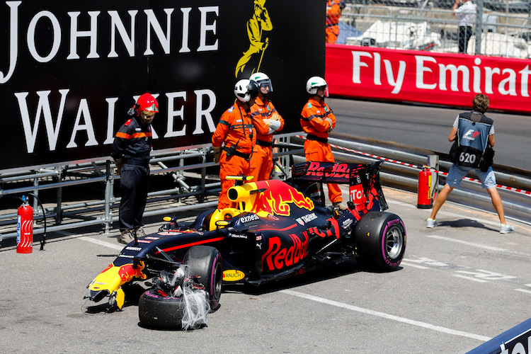 Max Verstappen lieferte in Monaco viel Schrott ab