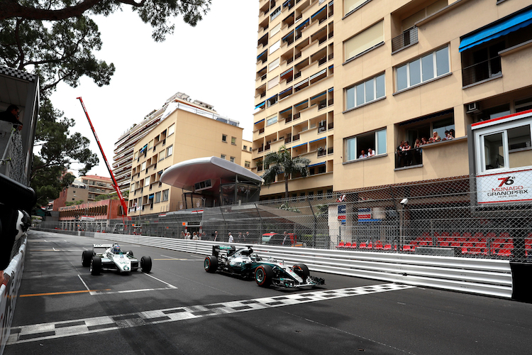 Keke und Nico Rosberg durften in Monaco in ihren Weltmeister-Autos ausrücken  