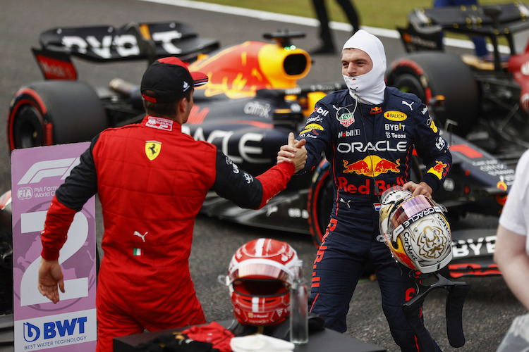 Charles Leclerc und Max Verstappen