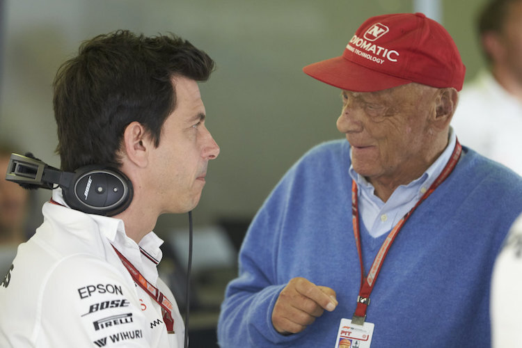 Niki Lauda mit Toto Wolff