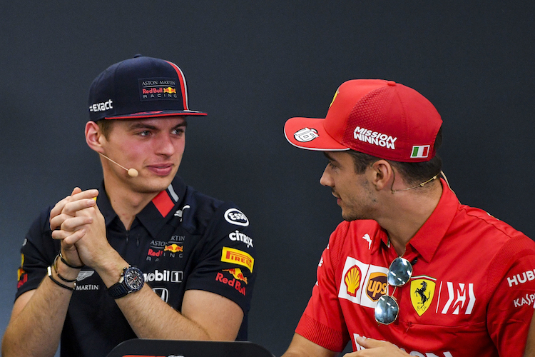 Max Verstappen und Charles Leclerc