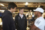 Toto Wolff 2017 mit James Allison und Lewis Hamilton