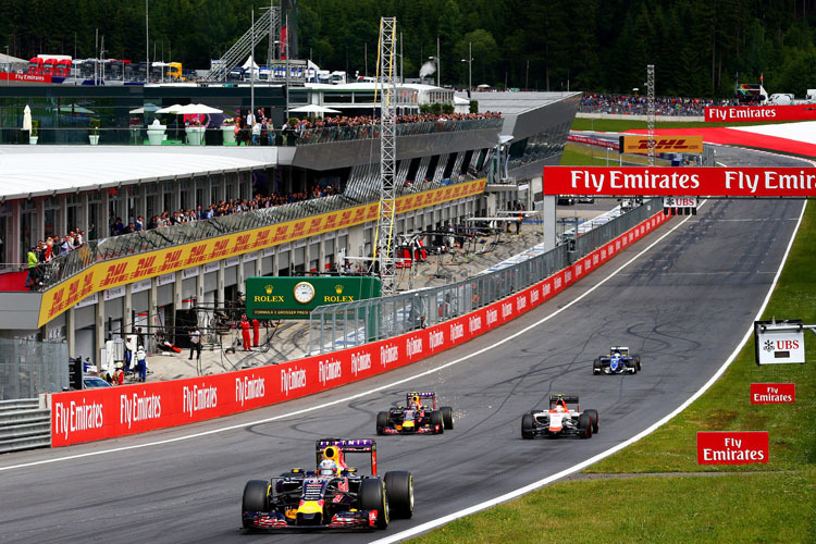 2015 begeisterten die Formel-1-Stars auf dem Red Bull Ring mit ihrer Rennaction