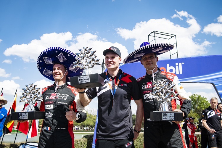 Vincent Landais, Jari-Matti Latvala und Sebastien Ogier 