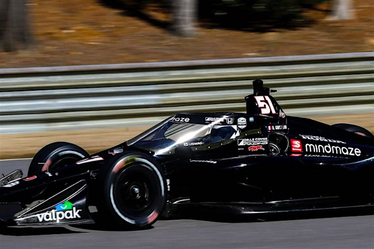 Grosjean auf den ersten Runden im Rennwagen von Dale Coyne