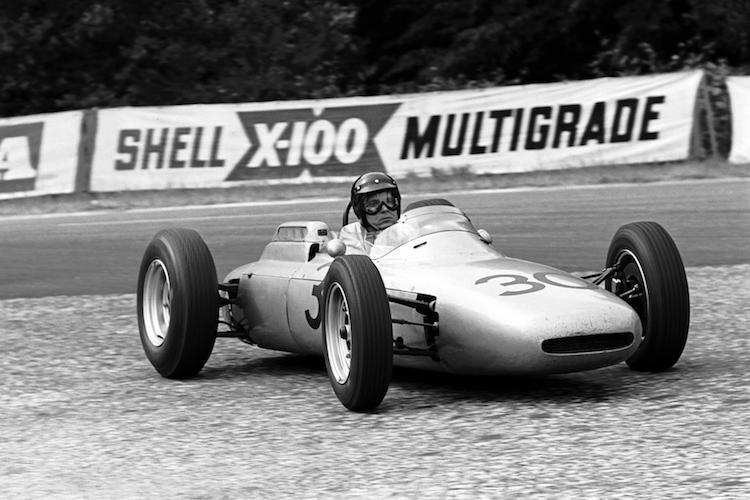 Dan Gurney im Formel-1-Porsche, 1962 in Rouen (Frankreich)