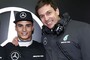 Teamchef Toto Wolff mit DTM-Champion und Formel-1-Nachwuchsfahrer Pascal Wehrlein