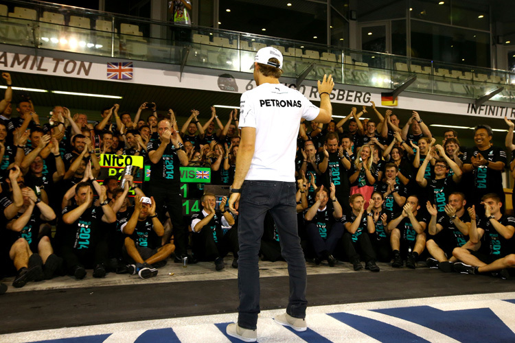 Nico Rosberg: Viel Applaus von seiner Truppe