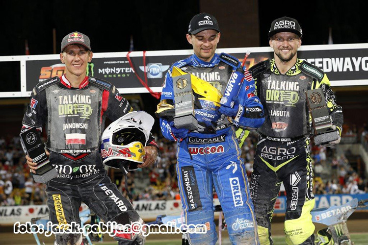 Podest beim Speedway-GP in Breslau