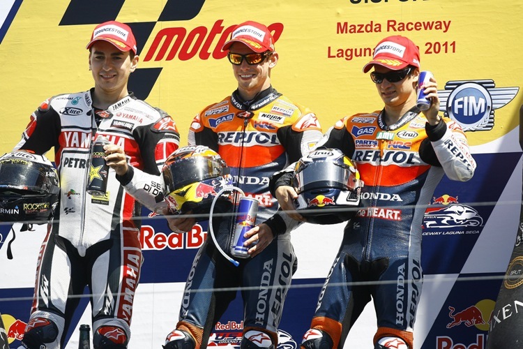 Das Podium von Laguna Seca