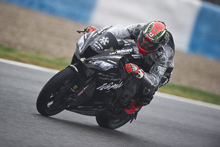 Tom Sykes auf der nassen Strecke in Jerez