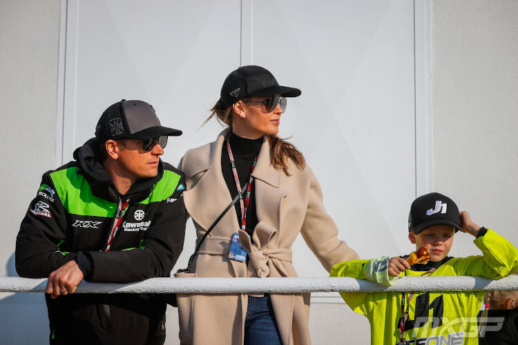 In Mantua: Kimi Räikkönen mit Familie