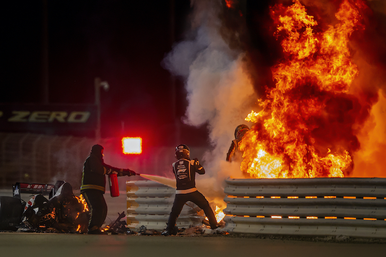 Der Halo rettete Romain Grosjean beim Feuerunfall das Leben 