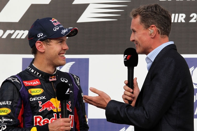 Sebastian Vettel mit David Coulthard