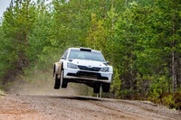 Valtteri Bottas beim Test mit dem Skoda Fabia R5