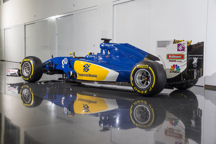 Einige neue Logos: Die neue Sauber-Lackierung