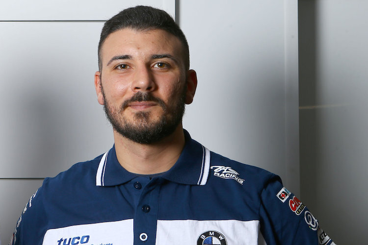 Ungewohnt: Davide Giugliano in blau-weiß