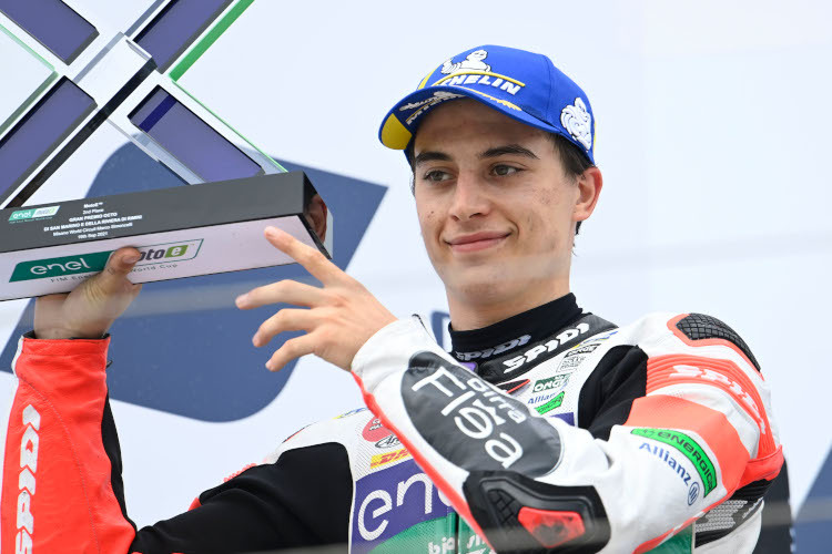 Mattia Casadei: Beim ersten Misano-GP noch auf dem MotoE-Podium