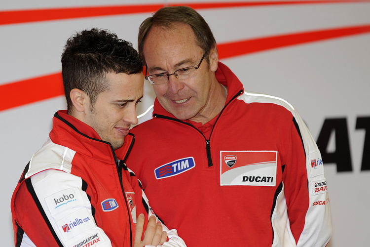 Andrea Dovizioso und Bernhard Gobmeier