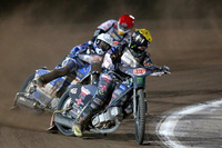 Fredrik Lindgren (vorne) gewann den Malilla-GP