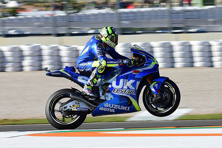 Andrea Iannone auf der Suzuki GSX-RR in Valencia