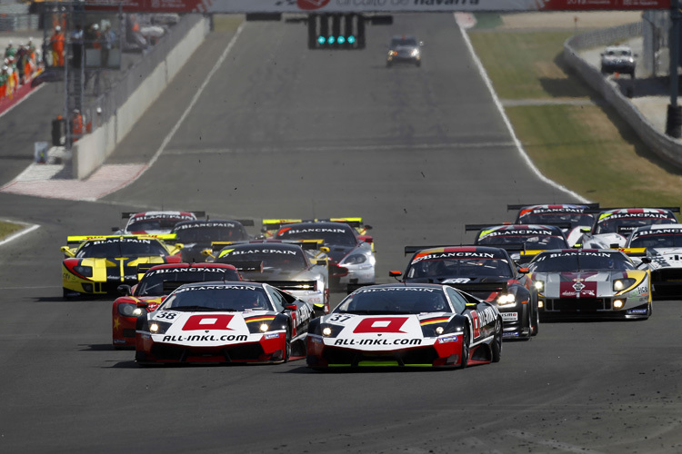 Der Start zur Lambo-Show im Quali Rennen