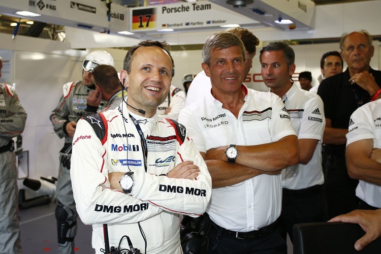 Diese Männer stehen für den Erfolg des Porsche 919 Hybrid: Technischer Direktor Alexander Hitzinger (li.) und Leiter-LMP1 Fritz Enzinger