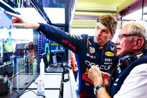 Max Verstappen und Dr. Helmut Marko)