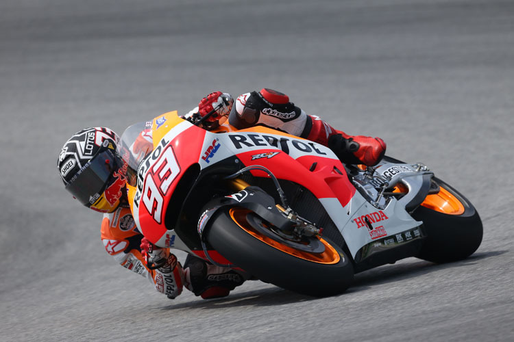Marc Márquez sorgte mit der 2014-Honda gleich wieder für Bestzeiten