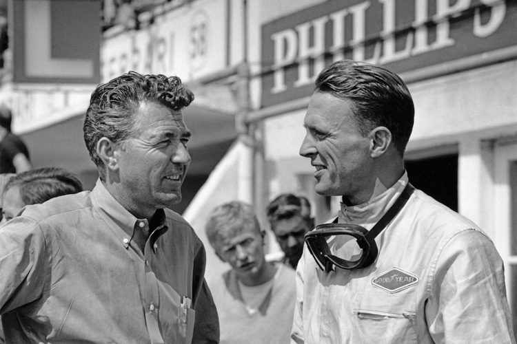 Carroll Shelby (li.) mit Dan Gurney in Le Mans 1964